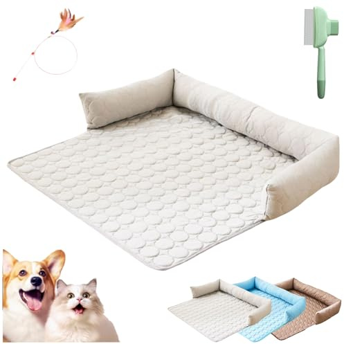 Generisch Kühlendes Sofabett, Sofaschutz, Kühlendes mit Eisseide, Hundedecke Sofa Halten Sie Ihr Fellbaby Kühler und Bequemer