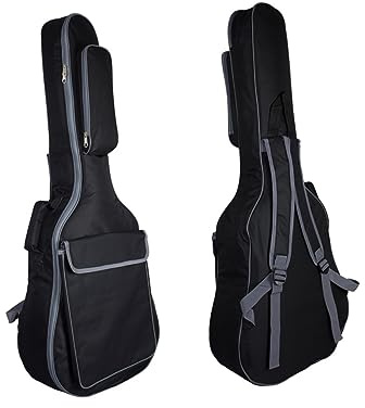 Supvox Akustikgitarren Tasche Gepolstert Mit Gepolstertem Gitarren Doppelgurt 41 Zoll Gitarrenrucksack Für Sicheren Schutz Und Bequemen Rückenkomfort