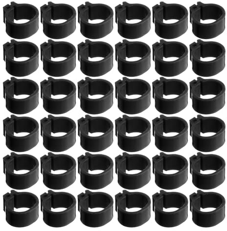 TOGEVAL Lot de 100 Anneaux D'identification pour Pattes de Pigeon, Bagues à Clip en Plastique Noir 10 Mm, Accessoires Légers pour Pigeons Voyageurs, Perruches et Oiseaux de Compagnie
