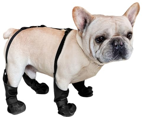 Hundeschuhe | Hund Halter Hosen Mit Trägern - Wasserdicht Schmutzabweisend Pfotenschutz Für Winter Schnee Regen Outdoor Spaziergänge Wandern Training Reisen