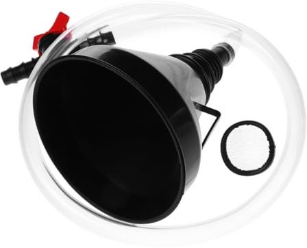 ibasenice Embudo Largo con Tubo Flexible de Plástico para Llenado de y Líquido de Transmisión Embudo con Válvula para Refrigerante y Combustible Kit Multiuso para Uso Automotriz y Cambio