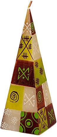 Kapula piramide candela macadamia design 7 x 20 cm