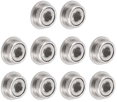 sourcing map F681XZZ Flanged Ball Bearing 1.5x4x2mm Double Metal Shielded (GCr15) Chrome Steel Flange Rip Bearings 10pcs
