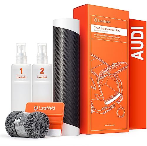 Luxshield Ladekantenschutz Folie für Audi Q7 2 (II) 4M I 2015-2025 - Stoßstangenschutz, Kratzschutz, Lackschutzfolie - Carbon Schwarz