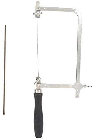 Scie à métaux portative en forme de U, outil de coupe de fabrication de bijoux bricolage avec lame de scie, kit de fabrication de bijoux de cadre de scie