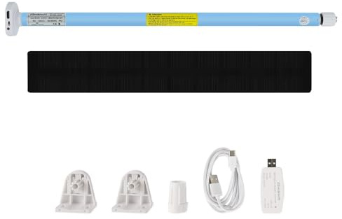 zemismart Tuya WiFi uppladdningsbar rullskärmsmotor för 20/25/28 mm rör, blindmotor eko-/bo rösttimer, Tuya APP-fjärrkontroll (ingen fjärrkontroll, med solpanel)