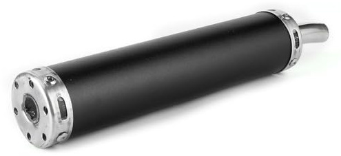 20 mm Motorrad-Auspuffschallrohr, Yosoo Edelstahl-Auspuffschalldämpfer-Modifikationsteile für 2-Takt-Motorrad (schwarz) Ersatzzubehör