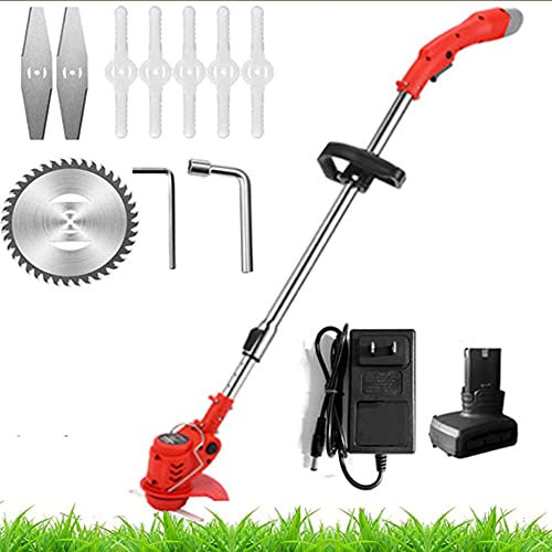 HLCUI Decespugliatore A Batteria,12V/24V Tagliabordi da Giardino Tagliabordi Tagliaerba con 3 Tipi di Lame,Tagliabordi Telescopico A Batteria con Batteria E Caricabatterie per Il Taglio,12v,1 Battery