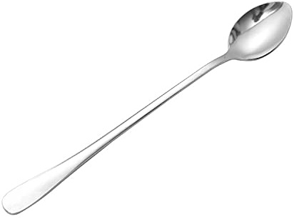 jbshop Tablespoons Stainless Steel Coffee Stirring Spoon Two Types Long Handle Stirring Spoon Small Dessert Scoop Household Kitchen Coffeeware Dessert Coffee Spoons (Color : Pointed)