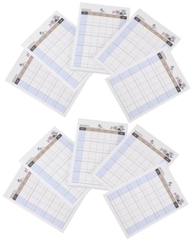 Blattgold-Wochenkalender,Wall Hanging Decoration, 10 Stück Planer, kleiner Notizblock, Taschen-Notizbuch, Zeitplan, Memo-Papier, Kalender, Mini-Notizbücher, Mini-Taschen-Notizbuch, Zeitplan, Notizblöc