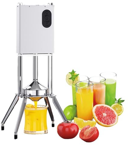json2xml Exprimidor Eléctrico de Encimera para Zumo de Fruta Fresca,Exprimidor de Naranjas y Pomelos de Acero Inoxidable,Exprimidor Profesional de Cítricos,Pantalla de la Prensa de Zumo:120mm