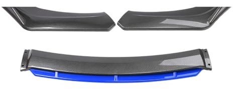 DCSNXZF Auto Frontlippe Frontspoiler für BMW 5 Series E60+E61 2003-2010, Antikollisionsschutz Frontstoßstange Spoiler Lippe Zubehör,Carbon+Blue