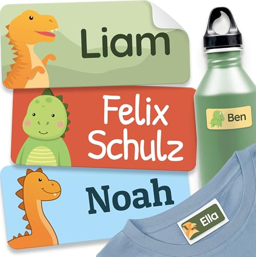 120 Stick on Name Labels for Clothes Kids - Personalised Name Tags for Clothes, School and Nursery - Waterproof and No-Iron Name Stickers for Kids