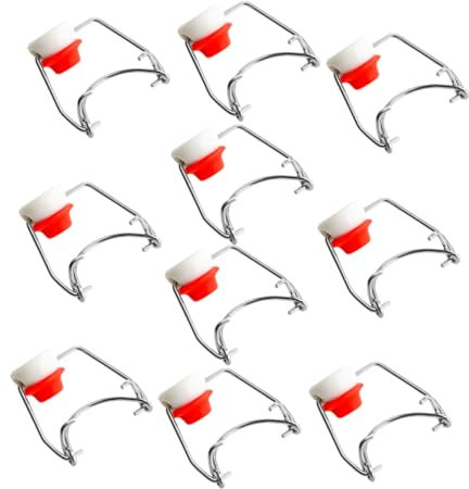 AUTSUPPL 10pcs Swing Top Bottle Caps with Airtight Silicone Gaskets for Glass Beer and Vinegar Bottles Leakproof Reusable Lids for Easy Installation and Freshness Retention