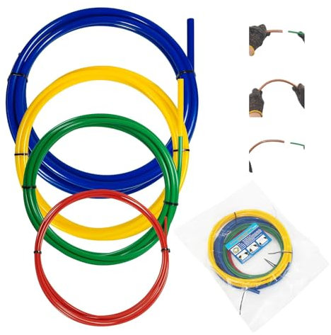 4 Pcs AC Copper Pipe Bender, 1/4in 3/8in 1/2in 5/8in Built in Copper Tube Bending Strip, Air Conditioning Pipe Bender Kit Built in Tube Bending Tool, 4m