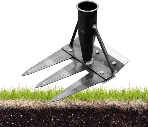 Rastrillo de jardín para trabajos de jardinería | Azada manual de doble cara, herramienta multifunción desmontable para el cuidado del jardín, patio y granja