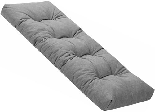 ELYSYSRL Bankauflage 150x50 120x40 120x50 100x40 150x40 Bankkissen 8cm Dicke Innen Outdoor Sitzauflage, Sitzkissen für Bänke und Gartenbänke Polsterauflage Auflage(Grau,90x45cm x8cm Thick)