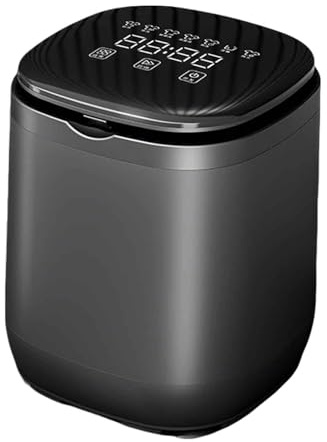 Portable Automatic Washing Machine,8L Automatic Washer Spin Dryer,Compact Underwear Laundry Machine,for Outdoor Caravans, Small Apartments, and Travel(Black)