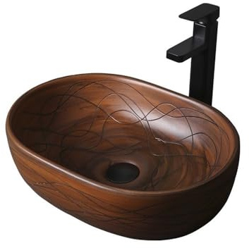 Antigraffio Lavandino da appoggio piccolo for bagno, 47,5 * 35 * 13 cm, in porcellana e ceramica, for lavabo per toilette