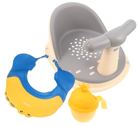 MOTHNUR Siège de Bain Garçon Fille Antidérapant Réglable Tabouret de Bain et Tout-petits Support Rehaussé pour Assise Sécurisée et Facile à Nettoyer Adapté Croissance