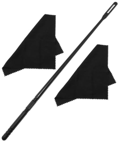 SECFOU Flöten Reinigungsset mit Stab und Tüchern für Querflöte und Piccolo Schonende Innenreinigung Kratzfrei Geeignet für Flötenarten Praktisches Flötenpflege Zubehör