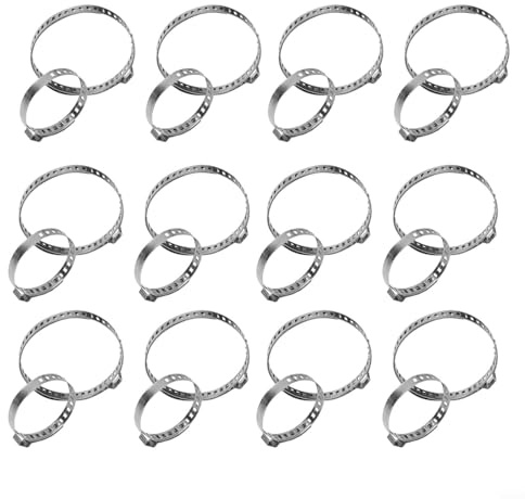 24-Piece Adjustable Stainless Steel For CV Boot Clamp Kit for Rubber Joint Boots – Drive Shaft Axle Clamp Set, Large (50–120 mm) & Small (2