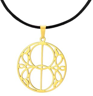 SDFXCDR men's necklace，Celtics Chalice Well Pendant Necklace Symbol of Avalon Healing and Blessing Amulet Jewelry