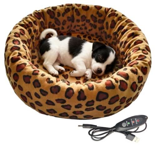 Heating pad for cats, temperature-regulating, non-slip pet cushion | Warming cat sleeping place for cold winter weather on the couch and on the bed side for kittens, puppies and kittens
