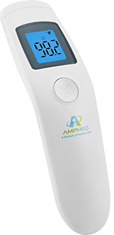 Amplim Non-Contact Forehead Thermometer for Kids and Adults - Touchless Digital Fever Thermometer with Temporal Head Function - No-Touch Baby Thermometer for Accurate Temperature Reading