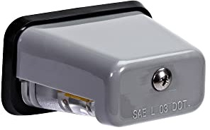 TRUE MODS Gray LED Boat Trailer License Plate Light [Stud Mount] [DOT FMVSS 108] [SAE L] [Waterproof] [12V DC] Universal Submersible Tag Lamp for Auto Work Utility Flat Bed Dump Box Semi Truck RV