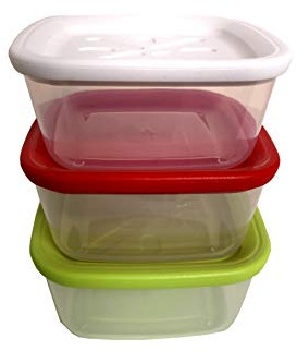 Guzzini 21835552 Set 3 Contenitori Ermetici Quadrati Grandi