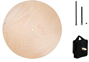 Bastelpackung: Wanduhr, 25cm ø, 2, Box 1Set, Wood