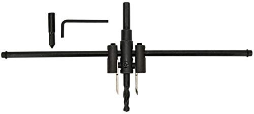 Trépan réglable pour scie cloche, 30-200mm réglable noir Durable cercle scie trou foret ensemble bricolage outil de travail du bois pour planche de bois