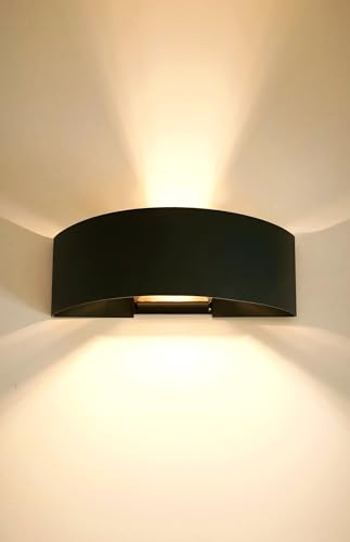 Trango 3075A IP44 Up & Down Wandstrahler in Anthrazit matt inkl. 1x 3,5 Watt warmweiß LED Leuchtmittel *OTTO* für innen & außen, Außenwandleuchte, Außenstrahler, Wandstrahler, Wandleuchte