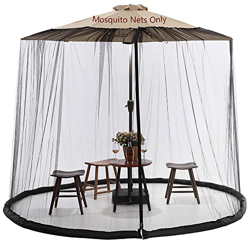 Tiimmgaal Zanzariera per ombrellone da patio, tenda da appendere in poliestere (solo zanzariera) (2,7 m)