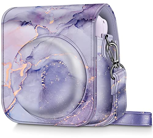 FINTIE Housse Compatible avec Fujifilm Instax Mini 12 | Sac de Caméra en Similicuir Sac de Voyage avec Bandoulière Amovible