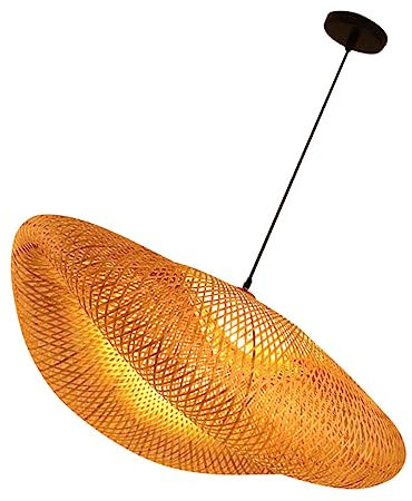 1 Ensemble de Lustre en Bambou, Suspension en Osier, décor rétro, luminaire tissé, Lampe Suspendue en Bambou, Panier, Lustre rétro en rotin, Lampe d'art d'hôtel, plafonnier créatif/641