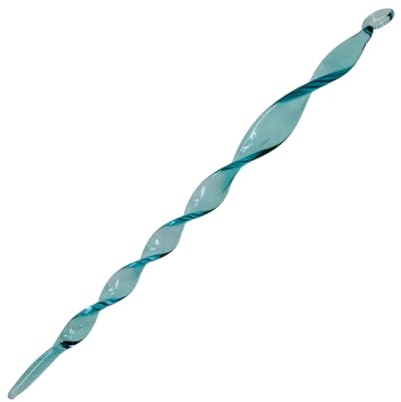 5 Stück Eiszapfen Glas Glasspirale Farbglas türkis Baumschmuck Glas Lauscha