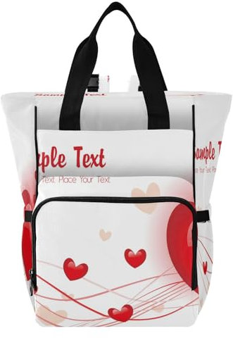 Große Wickeltasche, multifunktional, wasserdicht, große Kapazität, Wickelrucksack für Freizeit, Einkaufen, Reisen, Tapete, Valentinstag, Mehrfarbig, 1 size, modern/enganliegend