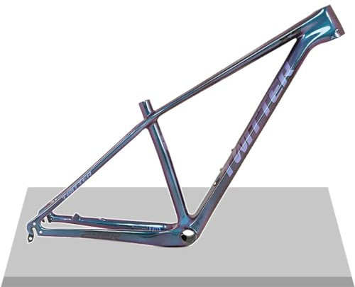 HIMALO Carbon Mountainbike-Rahmen 27.5er 29er MTB-Rahmen XC AM Hardtail-Rahmen 15''/17''/19'' Scheibenbremse QR 135mm Interne Verlegung (Color : Blauw, Size : 27.5 * 17'')