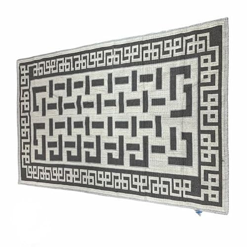 LINE Tappeto Sardo in Puro Cotone Giglio 3 colori 9 misure (Grigio, 140x200)