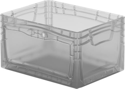 Surplus Systems Eurobox Door 40 x 30 x 22 cm, 20 L, transparent Boxen, Körbchen & Kisten