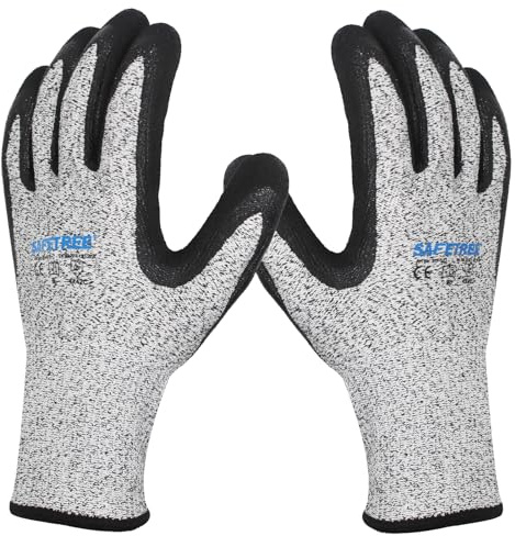 SAFETREE HPPE Schnittschutzhandschuhe mit Nitril, 1 Paar/9L
