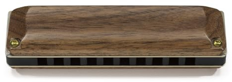 Suzuki Manji M-20W 10-Loch Diatonische Mundharmonika mit Holzdeckplatten - Tonart A