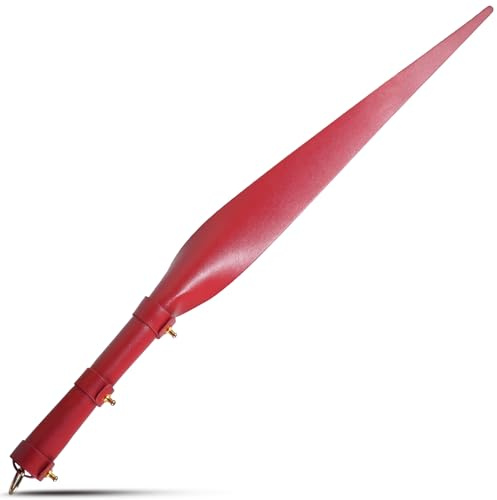 Kutocesy BDSM Paddle Peitsche Aus Kunstleder Rotes Spanking Paddle Mit Griff 52cm Sexspielzeug Für Bondage Rollenspiele Erwachsene Disziplin