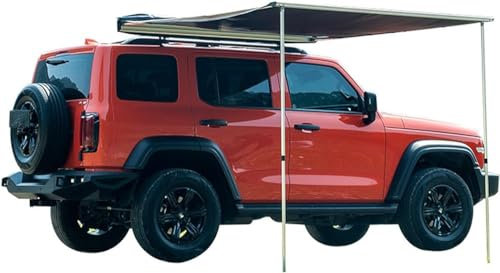 Toldo retráctil extraíble para vehículo con bolsa de transporte, altura ajustable para tienda de campaña de techo de coche, refugio impermeable