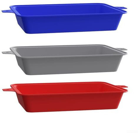3 Pack Silicone Drip Pan Liners, Heat Resistant Grease Catch Tray, For Weber Grills BBQ Accessories Dishwasher, Outdoor Cooking Accessories