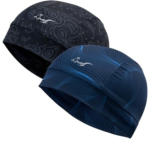 OTTERSHELL Confezione Singola e Confezione da 2 Cappelli Traspiranti in Maglia, Fodera Leggera e Asciugatura Rapida per Casco Sportivo per Uomo/Donna, Berretti da Ciclismo Rinfrescanti, Taglia unica