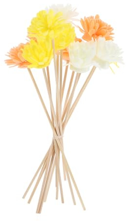FIXOSHEE Bastoncini Fiori Secchi Decorativi per Diffusore, 12 Pezzi in Carta di Riso Leggera Tecnologia di Simulazione per Aromaterapia e Decorazione Elegante della Casa