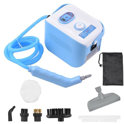 SHUAIGUO Pulitore a Vapore Portatile Macchina Multi-superficie Pulitore a Vapore Portatile per Uso Domestico 3 Testine per Spazzole Raschietto Finestre Custodia in Tessuto Copertura in Tessuto (#2)